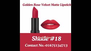 Golden Rose velvet Matte Lipstick 💄💄💄minivlog shortsvideo shortsvideoviral [upl. by Rasec]