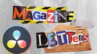 FREE Ransom note letters Magazine cut out titles  Davinci Resolve 17 [upl. by Aisan909]