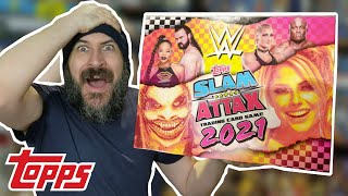 MASSIVE TOPPS WWE SLAM ATTAX 2021 UNBOXING [upl. by Siurad]