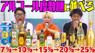 12種類のお酒をquotアルコール度数順quotに並べれるまで飲み続けろ！！が終われなすぎたwwww [upl. by Marlie]