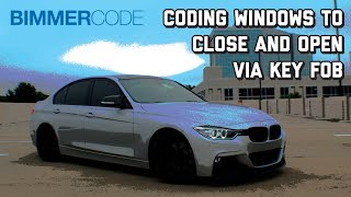 BIMMERCODE OPENING amp CLOSING WINDOWS VIA KEY FOB [upl. by Kristo994]