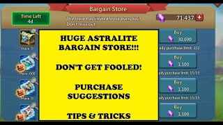 Lords Mobile  ASTRALITE BARGAIN STORE  Purchase suggestion for middle and end game players [upl. by Oinolopa419]