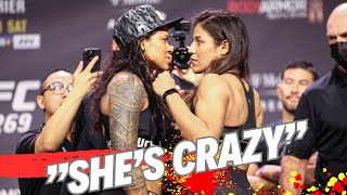 Amanda Nunes EVISCERATES Julianna Peña quotShes Crazyquot [upl. by Ameehs]