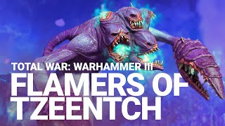 Flamers of Tzeentch Unit Spotlight  Total War WARHAMMER III [upl. by Aitropal869]