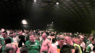 Celtic Crowd singing Awaiting the WOLFETONESBarrowland 261111MP4Live [upl. by Nwahsek]