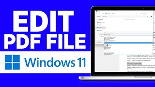 How To Edit PDF File in Laptop Windows 11 2024 [upl. by Higinbotham699]