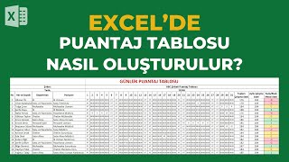 Excelde Aylık Puantaj Tablosu Oluşturma Kılavuzu  Eksik ve Fazla Mesai Saati Hesaplama [upl. by Nedlog]