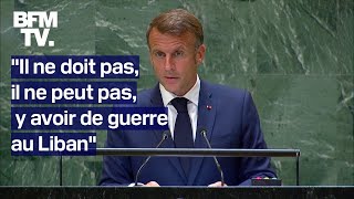 Le discours dEmmanuel Macron à lAssemblée générale des Nations unies en intégralité [upl. by Anitnas]