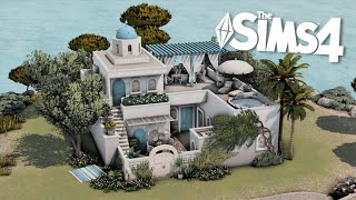 Santorini Villa ✈️🌊  Sims 4 Stop Motion   CC links soon [upl. by Ilan]