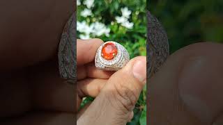 Promo akhir tahun Natural vivid orange mandarin garnet 411ct kode 2205 [upl. by Zuliram915]