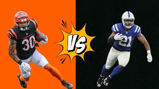 Chase Brown vs Zack Moss Who Should You Draft  Fantasy Football ADP Player Debate [upl. by Ardnak]