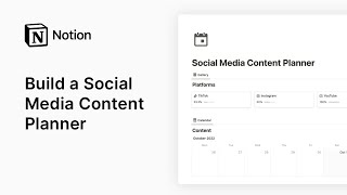 How to build Social Media Content Planner in Notion [upl. by Esdnyl]