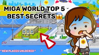 MIGA WORLD TOP 5 BEST SECRETS😱🫣  Miga World Shine✨ [upl. by Clair]