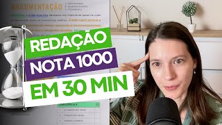 ⏰ Redação do ENEM em 30 minutos Modelo para QUALQUER tema sem precisar decorar [upl. by Palestine510]