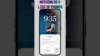 Nothing OS 30 🎉 List of Phones ⚡ [upl. by Annal]