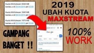 Inilah Cara Ubah Kuota Maxstream Jadi Kuota Reguler 2019 Yakin gak mau Nonton [upl. by Liz607]