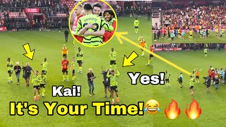 Scenes😂See What Arsenal Fans Did To Kai Havertz after Scoring First Goal for Arsenal🔥Crazy Chant [upl. by Gnolb572]