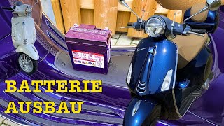 Vespa Primavera  Vespa Sprint Batterie Wechsel in wenigen Minuten so gehts [upl. by Ylla952]