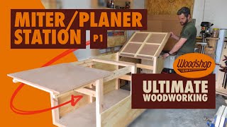 Ultimate Small Woodworking Workshop  PlanerMiter Bench NEW Design P1 [upl. by Bunder]