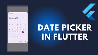 Date picker in flutter  Flutter widgets [upl. by Ulick175]