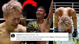 FIGHTERS REACT TO TAKERU SEGAWA LOSING TO SUPERLEK  ONE 165 SUPERLEK VS TAKERU REACTIONS [upl. by Aihsekan]