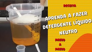 Como fazer detergente liquido neutro  Formula de detergente lava louças [upl. by Zumstein]