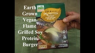 EarthGrown Vegan Flame Grilled Soy Protein Burger [upl. by Derwin]