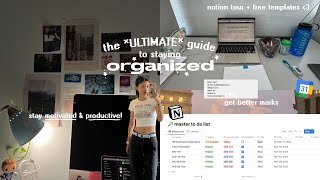 the ULTIMATE GUIDE TO STAYING ORGANIZED FOR SCHOOL 🖇️🤍 notion and google calendar tour [upl. by Curry]