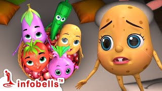 Paanch Natkhat Sabjiyaan  Hindi Rhymes for Children  Infobells [upl. by Hartzell782]