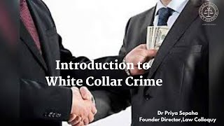 Introduction to White Collar Crime Criminology amp Penology [upl. by Anailuig109]