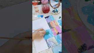 Sky Mood board Painting  Day 6  Mood board painting satisfying art shorts youtubeshorts [upl. by Phonsa958]