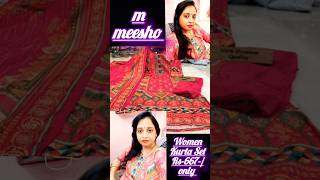 meesho 🤗Unboxing women Kurta Set Rs667only unboxing short trending youtubeshorts [upl. by Brianna707]