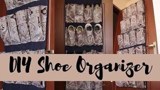 DIY how to sew a hanging shoe organizer  fabric storage subscribe please🙏 [upl. by Yssor]