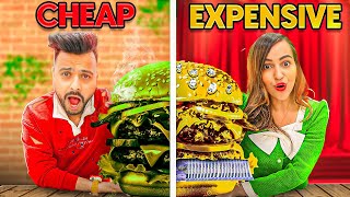 Cheap vs EXPENSIVE Food Challenge 😱 [upl. by Ronacin]