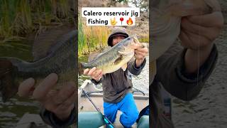 Bass fishing at calero reservoir in sanjose ca with jigs in cold water bassfishing fishing fyp [upl. by Dav525]