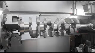 Production of crankshaft complete machining process  lathe turning drilling grinding amp assembly [upl. by Notserk]