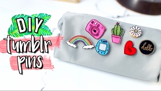 DIY Tumblr Pins Using Things You ALREADY Have  JENerationDIY [upl. by Alehs21]