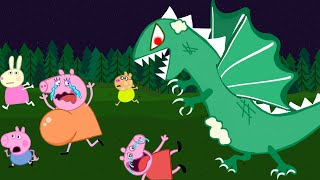 Zombie Apocalypse Georges Dinosaur is a Winged Zombie🧟‍♀️  Peppa Pig Funny Animation [upl. by Egbert898]