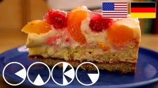 APRIKOSENHIMBEERKUCHEN Rezept  APRICOTE RASPBERRY CAKE Recipe [upl. by Airdua]