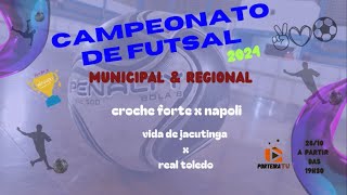 Campeonato Regional de Futsal Ouro Fino 2024  Vida de Jacutinga X Real de Toledo [upl. by Airt806]