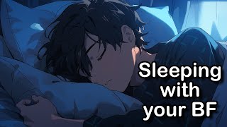 Cuddling with your boyfriend Rain Breathing Heartbeat Kisses Sleep Aid M4A [upl. by Eetnod]