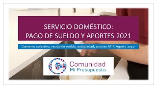 Servicio domesticosueldos y aportes 2021 [upl. by Chitkara537]