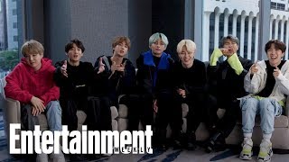 BTS The Kpop Group Reveal Their GoTo Karaoke Songs First Concerts amp More  Entertainment Weekly [upl. by Notnroht]