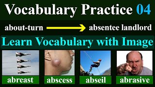 English Vocabulary Practice Part  04  aboutturn to absentee landlord  Word Meaning [upl. by Anavoig163]