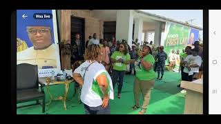 President Julius Maada Bio and First Lady Fatmata Bio Welcome at their Residence in Freetow [upl. by Milzie884]