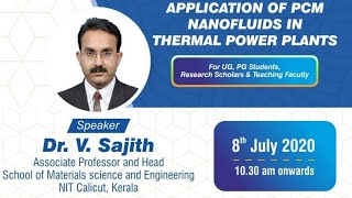 Application of PCM Nanofluids in Thermal Power Plants  WEBINAR [upl. by Thatch]