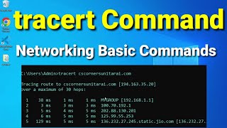 tracert traceroute networking Command  Networking Basic Commands [upl. by Ahsiri]