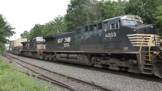 NS 8025 Monongahela leads NS 24X 8224 [upl. by Alisun514]