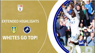 WHITES GO TOP  Leeds United v Millwall extended highlights [upl. by Enalahs]