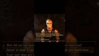 Joshua Grahams Reaction To Caesars Death in FNV [upl. by Uahsoj]